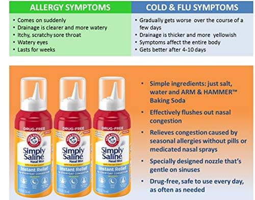 Simply Saline Adult Nasal Mist, Original, Pack of 3, 4.25 Oz Each