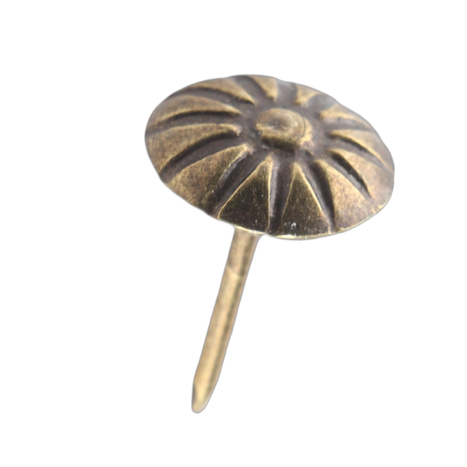 100pc Vintage Upholstery Nails Bronze Metal Tags Decorative Tack Stud for Furniture Sofa Shoe Door Map Photo Fixing(10 * 14mm)