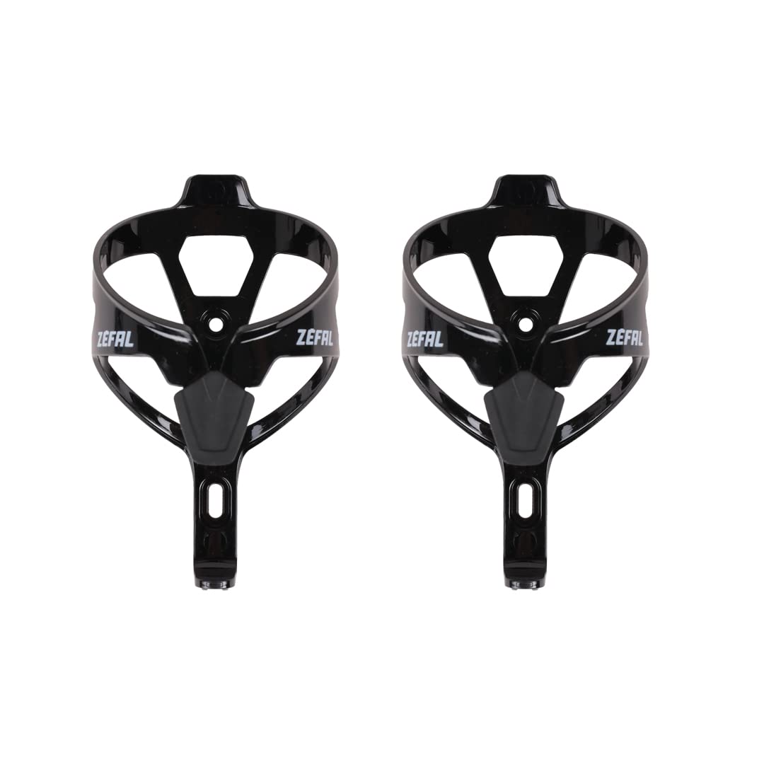 ZEFAL Pulse A2 Pack – Pack of 2 - Lightweight Bike Bottle Cages – Bike Bottle Holder – Bike/Mountain Bike/Road Bike – Strong and Durable – 26 g Each Bottle Cage – Double Black