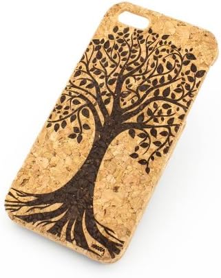 CORK CASE Snap On Cover skin for APPLE IPHONE 5 / 5S - TREE OF LIFE plant leaves forest garden secret
