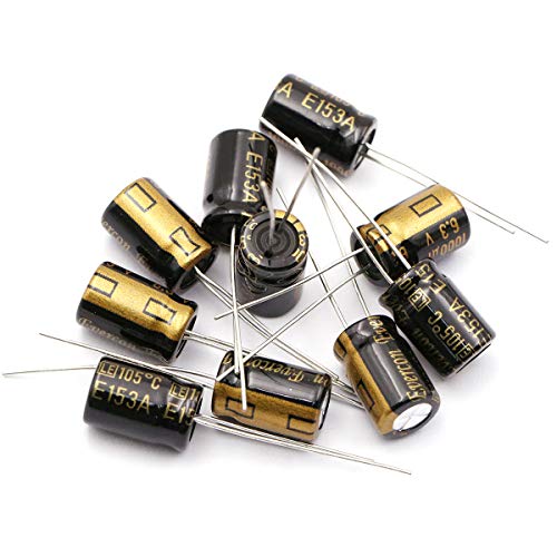 DaFuRui 190pcs 19 Values Total Electrolytic Capacitor Assortment Box Kit Range 1uF to 1000uF Capacitor Set