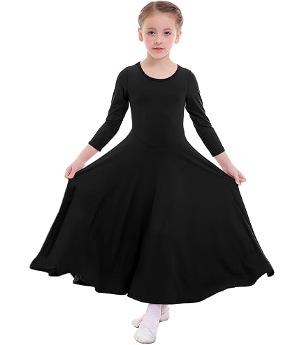 Amazon.com: Danzcue Girls Metallic Worship Dance Dress, Metallic