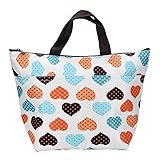 eBoot Lunch Bag Tote Insulated Cooler Carry Bag (Colorful Heart)