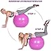 LAFIT CLUB 65 cm Pink Exercise Ball - Yoga Ball with Pump - Gym Ball for Yoga - Stability Swiss Sitting Fit Ball - Ball for Workout and Gym