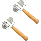 2 PCS Dumpling Cutter Sturdy Dumpling Maker | Dumpling Wrapper Skin Dough Cutter Stainless Steel Dough Blenders Circle Roller Mold for DIY Kitchen Accessories