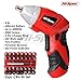 Hi-Spec 160 Piece DIY & Repair Tool Set Kit Bag with 4.8V Dual Position Cordless Power Screwdriver with Precision Screw Insert Bit Set, Box Cutter Knife, Hammer, Wrench, Tape, Pliers & Wall Fixtures