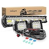 Nilight Led Light Bar Set 20Inch 420W Triple Row