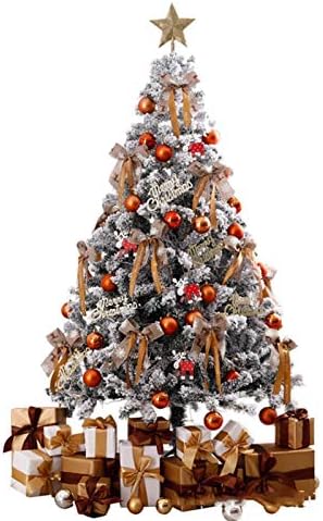 クリスマスツリー 人工的なクリスマスツリー オンライン限定商品 屋内と屋外のフェスティバルパーティーの家の装飾のための金属製の折りたたみ式スタンド 飾り 付きの雪の群がったクリスマスツリー