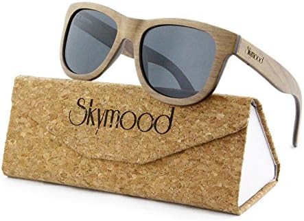 SKYMOOD Walnut Skateboard Wood Sunglasses with Polarized Lens