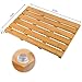 BAMBUROBA Bath Shower Mat Bamboo Bathroom Floor Non-sliding Square Spa Sauna Mat with 22x15-Inch