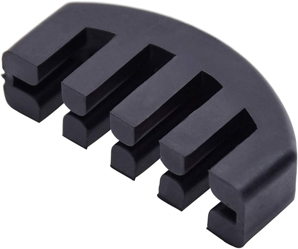 Rubber 4/4 Violin Practice Mute, Violin Black Rubber Mute
