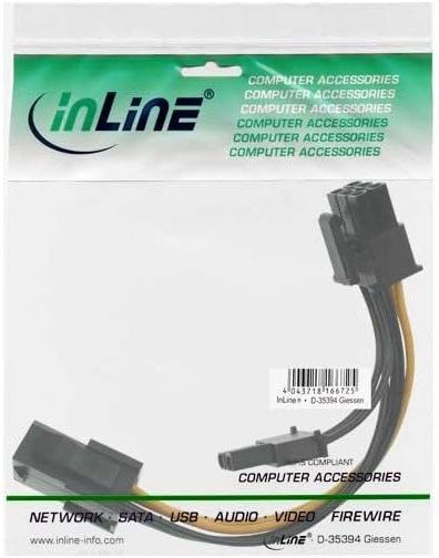 InLine Mainboard Power Adapter PCI-Express, 6 pin to 8 pin power adapter plug graphics card, PCI Express connector - Image 3