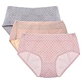 Intimate Portal Women Cotton Fresh Leak Proof Menstrual Underwear 3-pk Polka Dot S