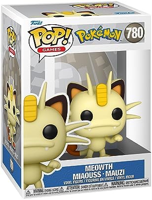 Funko pop! jogos: pokémon - meowth - figura colecionável de vinil - ideia para presente - mercadoria oficial - brinquedos para crianças e adultos - fãs de videogame - boneca para colecionadores e exposição