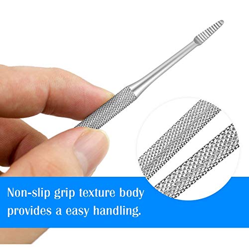 Ingrown Toenail File and Spoon Nail Cleaner Set Stainless Steel Toe Cleaner Tool for Salon Home Use Nail Lifter Double Side Manicure Nail File Kit Foot Care