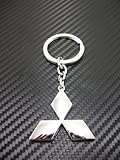 Mitsubishi Chrome Metal Keychain/key Ring