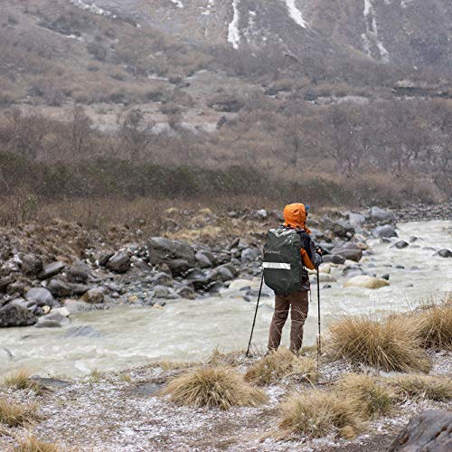 PORTHOLIC Waterproof Backpack Rain Cover 【45-65L】【Reflective Strip Design】 Non-Slip Cross Buckle Strap & Rainproof Storage Pouch,Perfect for Hiking, Camping, Traveling, Outdoor Activities