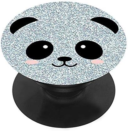Heruiyi Phone holder Expanding Phone Bracket Grip and Stand for Smartphones and Tablets - panda black Silver
