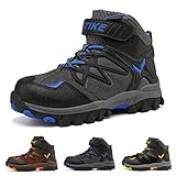 Kids Hiking Boots Boys Girls Shoes Winter Snow Sneaker Outdoor Walking Antiskid Steel Buckle Sole