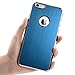 ULAK iPhone 6 Plus Case, Luxury Aluminum Chrome Coating Hybrid Hard Case Cover with PC Bumper for Apple iPhone 6s Plus / 6 Plus 5.5 Inch (Blue)