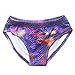 Owone Box Girls 3 Pcs Swimmable Princess Mermaid Tail Bikini Bathing Swimsuit Swimwear Purple 8T, Rainbow 2, 7-8 Years