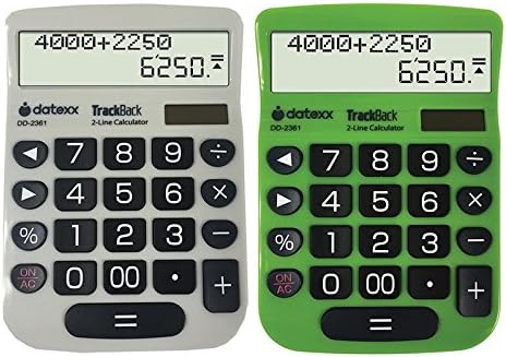 Datexx 2-Line TrackBack Desktop Calculator