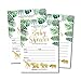 25 Safari Baby Shower Invitations, Sprinkle Invite for Boy or Girl, Gender Neutral Reveal Jungle Animal Theme, Cute Printed Fill or Write In Blank Printable Card, Coed Twin Party Stock Paper Supplies