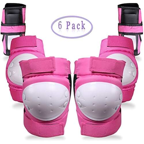 pink knee and elbow pads