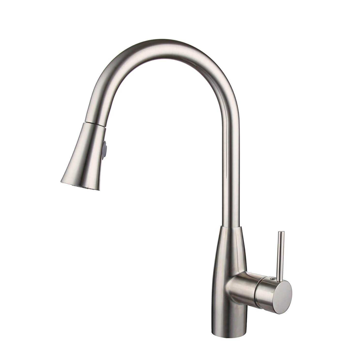 Crea Modern Kitchen Faucet Stainless Steel Single Handle Pull Down