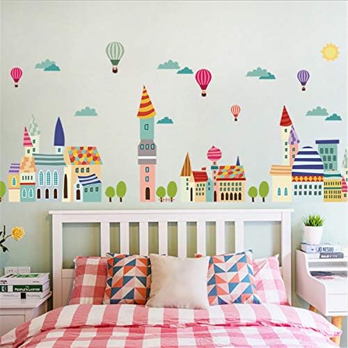 Glyoung Etiqueta De La Pared Casa De Dibujos Animados Castillo