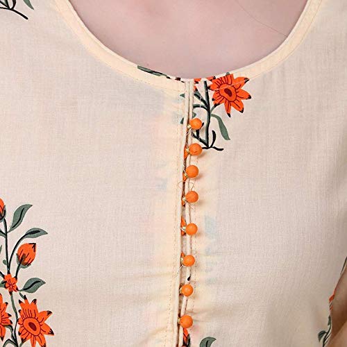 kavya women's cotton anarkali kurti with palazzo pant set