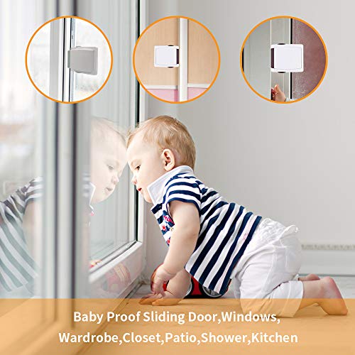 Child Proof Window Sliding Door Lock 2 Packs Brown Security Your Baby