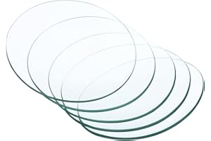 PATIKIL 80 mm Diameter Watch Glass, 6 Packs Beaker Cover Smooth Edges Chamfered Arc for Laboratory, Transparent