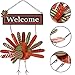 Ogrmar Vintage Metal Thanksgiving Turkey Wall Hanging Decoration Welcome Sign Front Door Ornament Festive Whimsical Halloween Christmas Decor