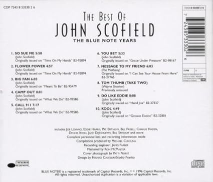 Scofield John Best Of Amazon Com Music