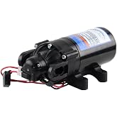 Everflo EF2200-QA-BOX 2.2GPM 12V Diaphragm Pump-Quick Attach Port, Black