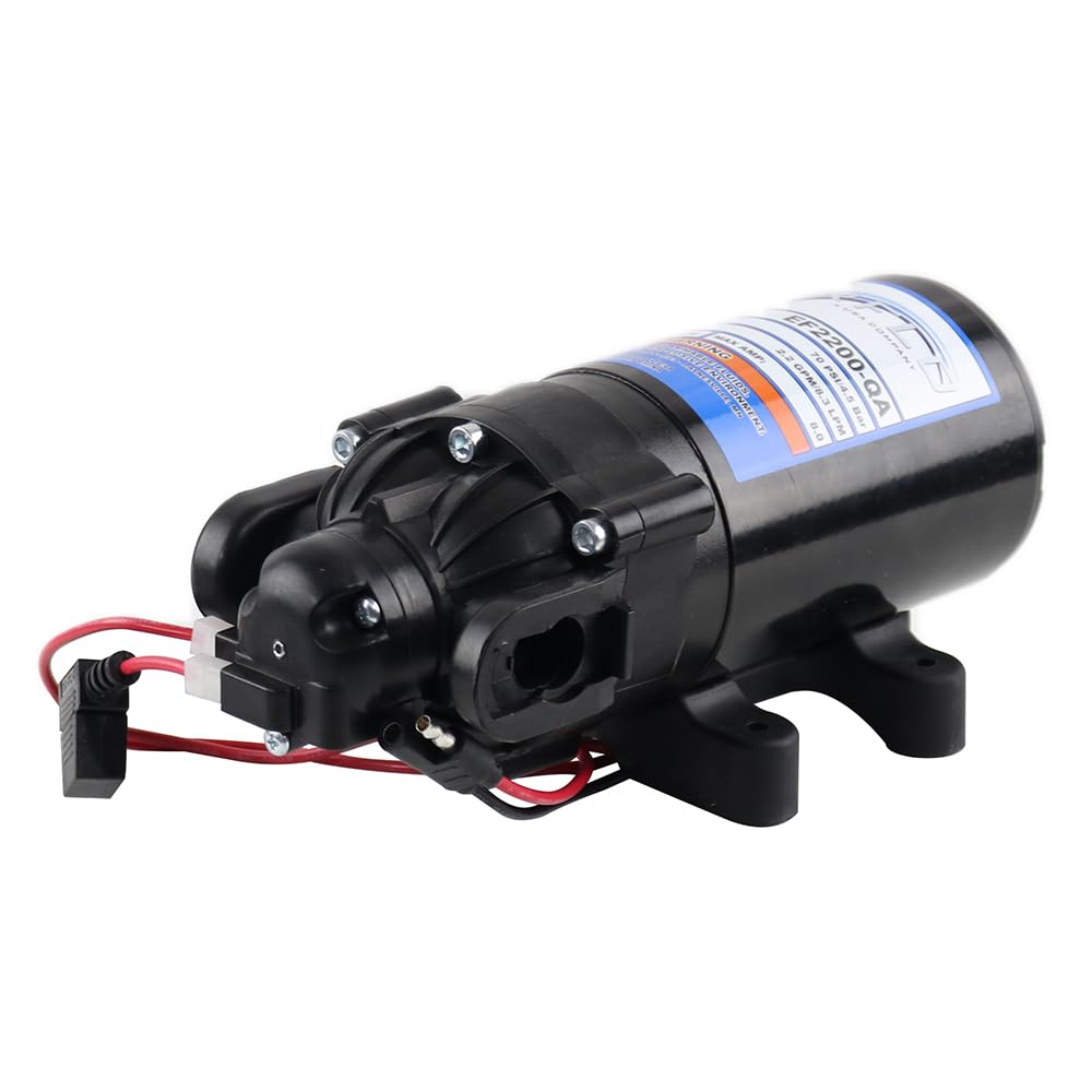 Photo 1 of Everflo EF2200-QA-BOX 2.2GPM 12V Diaphragm Pump-Quick Attach Port, Black