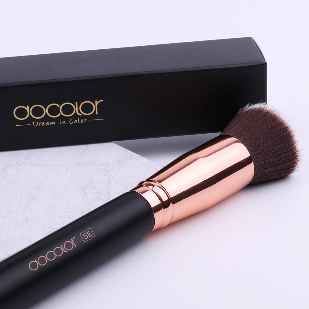 Foundation Makeup Brush Flat Top Kabuki Brushes - Docolor Professional Face Make Up Brushes for Blending Liquid, Cream, and Flawless Powder Cosmetics - Buffing, Blending, and Face Brush: Beauty
