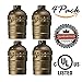 KINGSO 4 Pack E26 E27 Light Socket Screw Bulbs Metal Shell Medium Base Edison Retro Pendant Lamp Holder Without Switch and Cord for DIY Projects No Fire Hazard 110~220V (Brass)