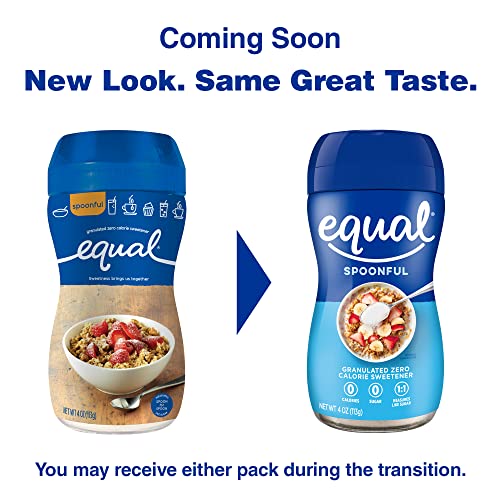 EQUAL Spoonful Zero Calorie Sweetener, Sugar Substitute, 4 Ounce Jar