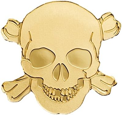 Skulls - Golden Pirate Skull $1 Gold Coin - Palau