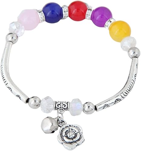 Amazon Okayou ヨーロッパとアメリカのファッションレトロ手作りビーズブレスレットイミテーションキャットアイクリスタルフラワーパーソナリティ ブレスレット Okayou 生活雑貨 通販