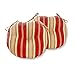 Greendale Home Fashions Round Indoor/Outdoor Bistro Chair Cushion, Roma Stripe, 15-Inch, Set of 2