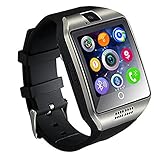 ourspop op-Q8 Smart Watch Phone,OURSPOP Bluetooth SmartWatch Unlocked Watch Cell Phone with 1.54inch Round Touch Screen GSM 2G SIM Card Pedometer Sleep Monitor Remote Sync for Android iPhone