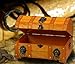 Vintiquewise(TM) Pirate Treasure Chest/Box with Lion Rings