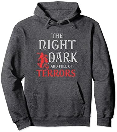 Unisex The Night Is Dark And Full of terrors Pullover Hoodie 2XL Dark Heather