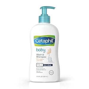 Cetaphil Baby Wash & Shampoo with Organic Calendula, 13.5 Fl. Oz