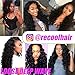 RECOOL 10A Brazilian Virgin Hair Loose Deep Wave Bundles with Frontal Wet and Wavy Human Hair Extensions Ear to Ear Lace Frontal Closure and Bundles Real Good Quality Hair (18 20 22+16)