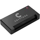 Cryptnox USB-A Smart Card Reader for CAC PIV FIDO2 eID Contact Cards | Native USB-A ISO 7816 contact reader with no adapter or dongle to carry plug-and-play on Windows macOS and Linux
