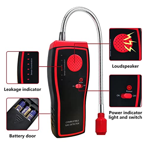 HYTONG Combustible Gas Detector,Gas Leak Detector,Adjustable